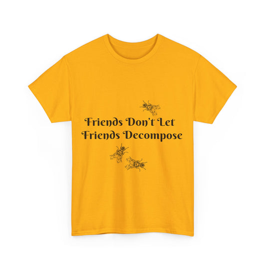 T-Shirt - Friends Don't Let Friends Decompose - Black Lettering