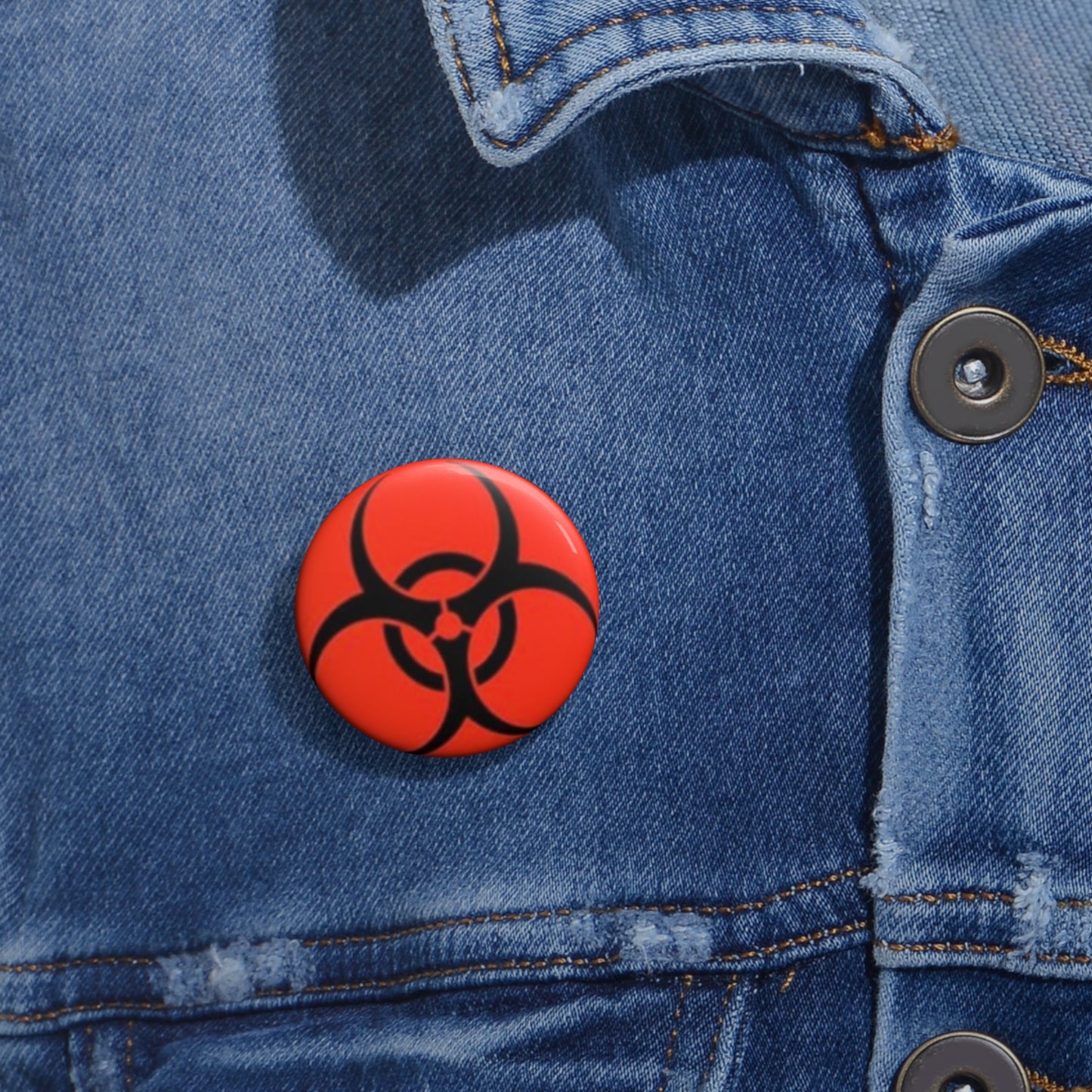 Biohazard Pattern - Custom Pin Buttons