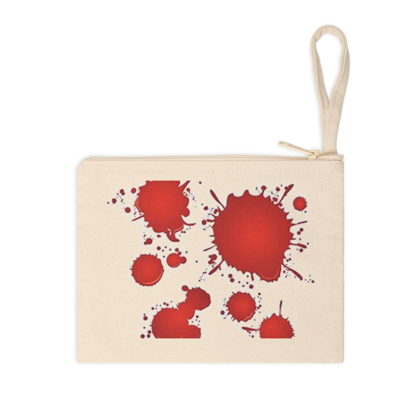 Cosmetic Bag - Blood Spatter Pattern - Accessory Zipper Pouch Pencil or Makeup Case