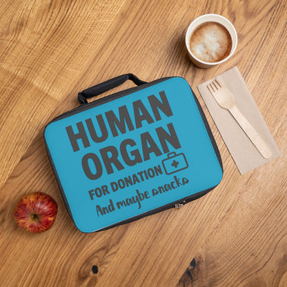 Human Organ for Donation & Snacks - Turquoise - Lunch Bag