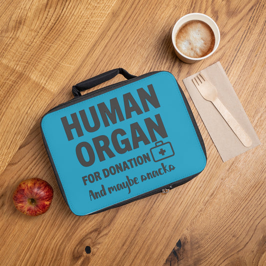 Órgano humano para donación y snacks - Turquesa - Bolsa de almuerzo