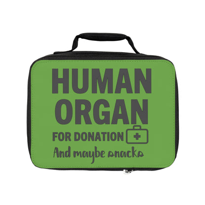 Human Organ for Donation & Snacks - Lime Green - Lunch Bag