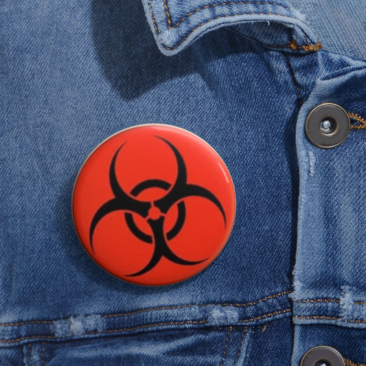 Botones de pin personalizados de riesgo biológico 
