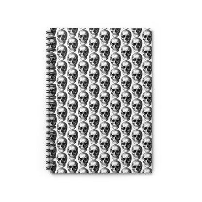 Skull Pattern - Spiral Notebook - Ruled Line