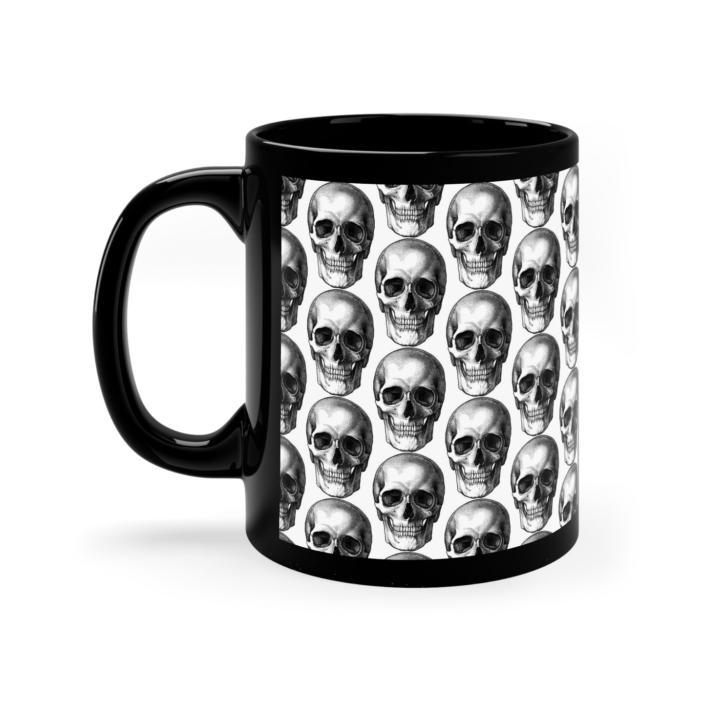 Skull - Black Coffee Mug, 11oz