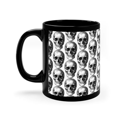 Skull - Black Coffee Mug, 11oz