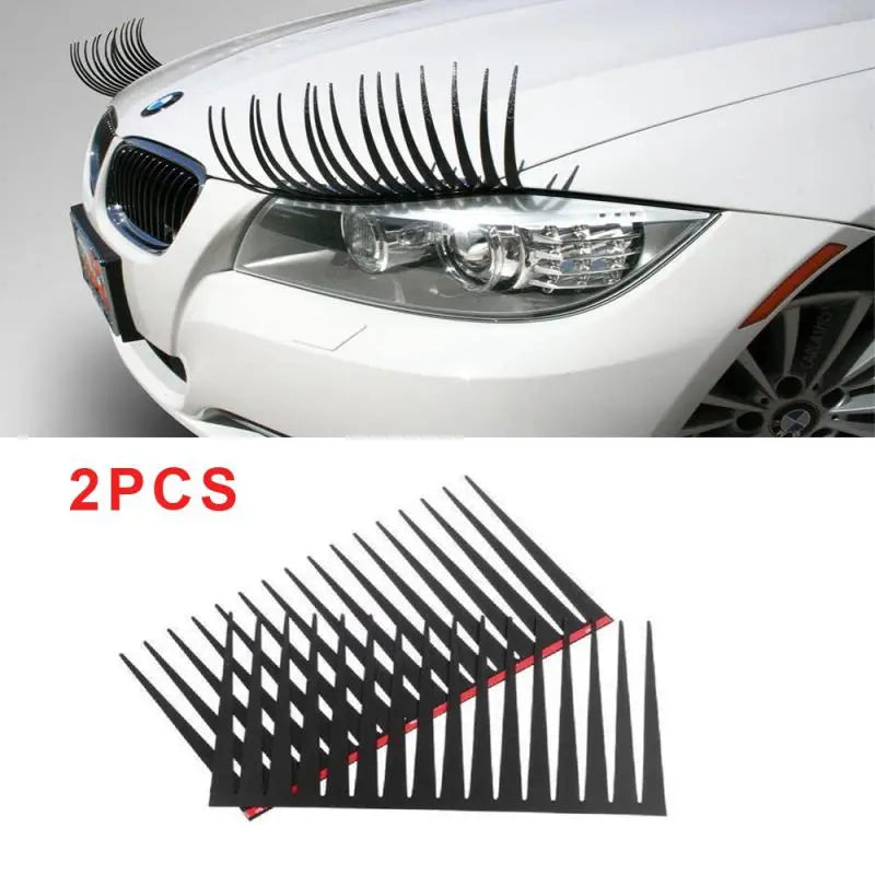 Vehicle Accessories - 3D Charming Black False Eyelashes for Car Headlights