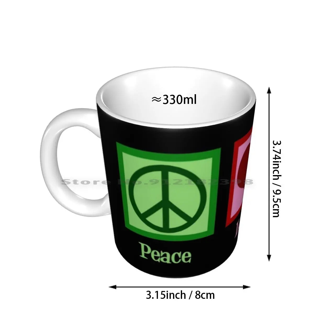 Mug - Peace Love Forensics Fingerprint Mug
