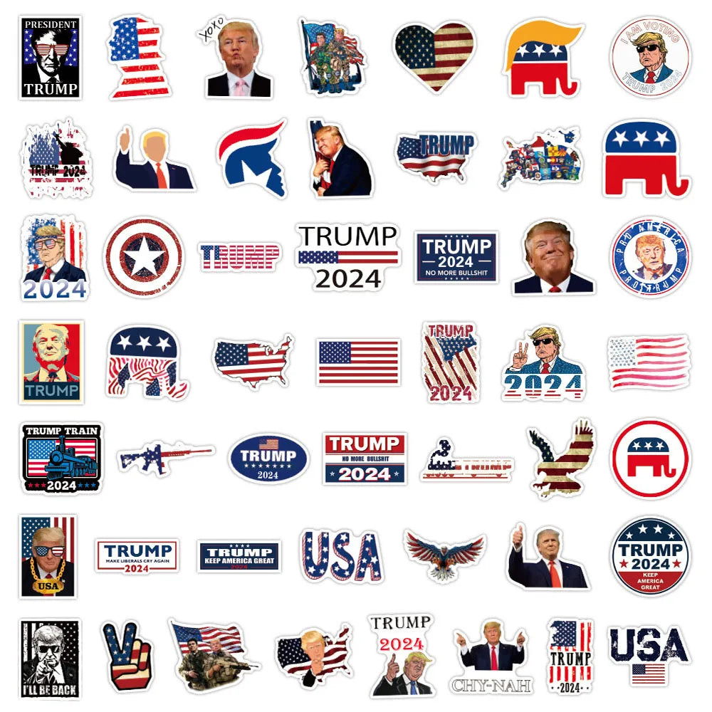 Pro-Trump - Trump 2024 Waterproof Sticker Pack