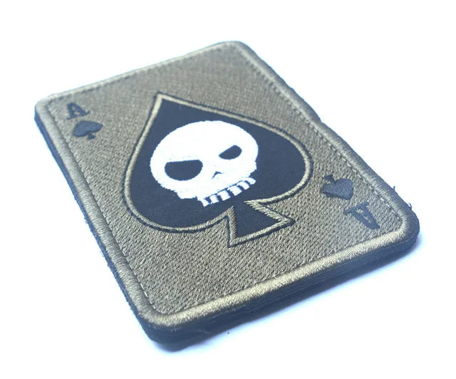 Patches - Gothic - Death Card - Poker - Ace of Spades Patches