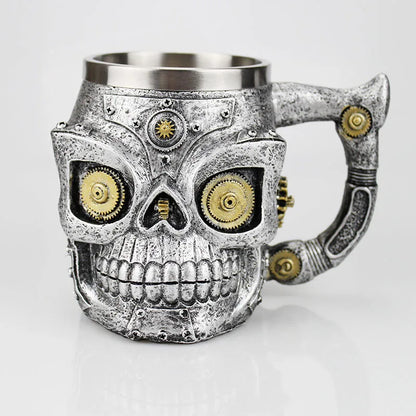 Mug - Horror - Gothic - Viking - Death - Stainless Steel Skull Mugs