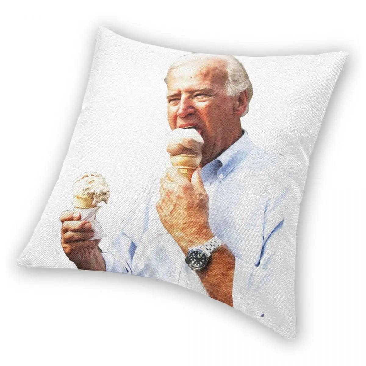 Pro-Trump - Pillowcase Cover - Joe Biden Eating Ice Cream Square Pillowcase