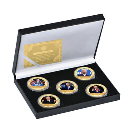 Pro-Biden - US President Joe Biden Gold Plated Commemorative Coin Set Collectibles