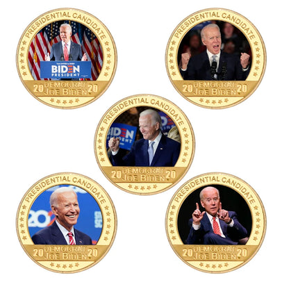 Pro-Biden - US President Joe Biden Gold Plated Commemorative Coin Set Collectibles