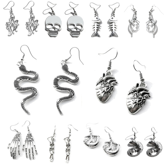 Jewelry - Horror - Skull - Snakes - Skeleton - Fashion Earrings