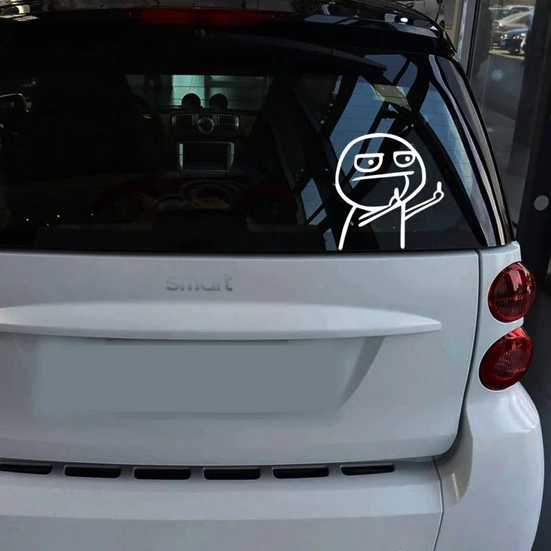 Vehicle Accessories - Sarcastic - Funny - Sticker - Decal - Middle Fingers