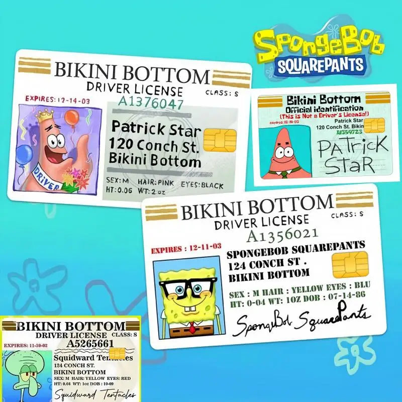 Stickers - Funny - SpongeBob SquarePants - Patrick - Squidward Licenses