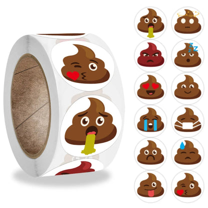 Gag Gift - Funny - Potty Humor - Poop Emoji Sticker Roll