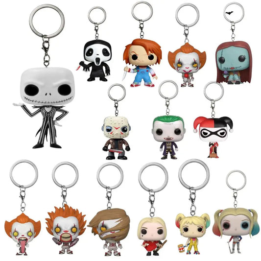 Keychain - Horror - Chucky - Ghostface - Pennywise - Jason - Joker - Harley - The Nightmare Before Christmas