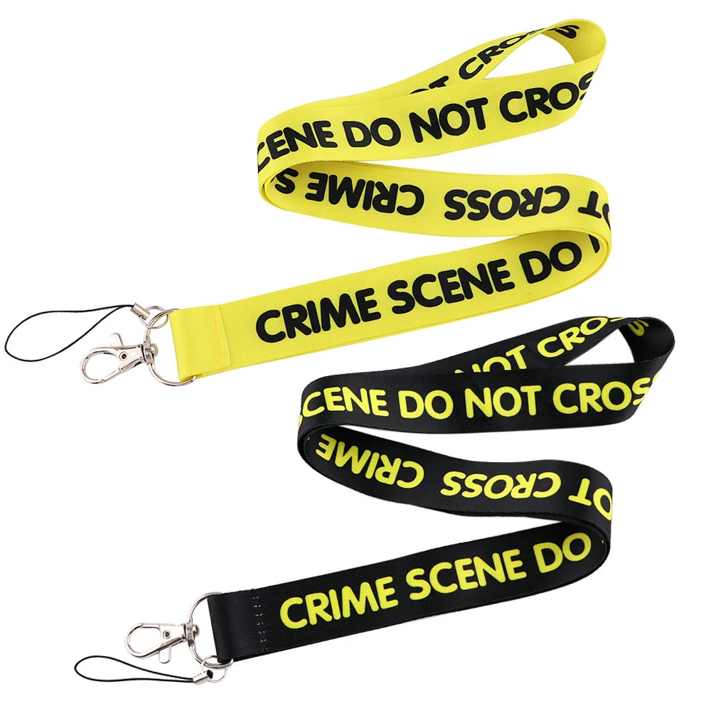 Keychain - True Crime - Forensic - Crime Scene Do Not Cross Keychains - Phone Accessories - Straps for Mobile Phones