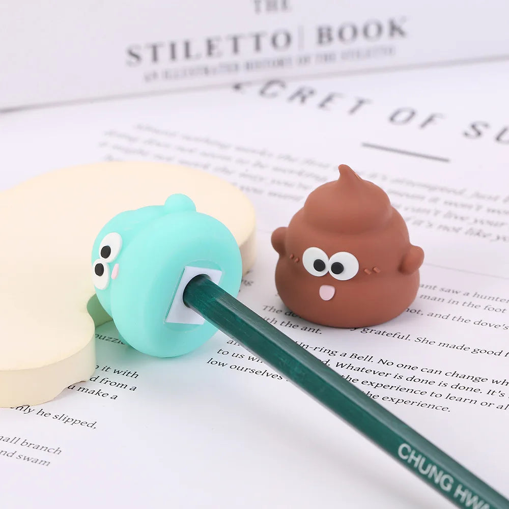 Gag Gift - Funny - Cute - Potty Humor - Poop Emoji Pencil Sharpener