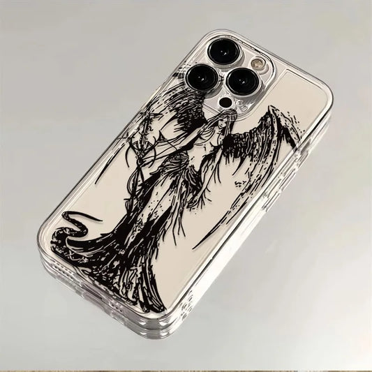 Phone Accessories - Horror - Gothic - Black Angel Death Phone Cases - for iPhone