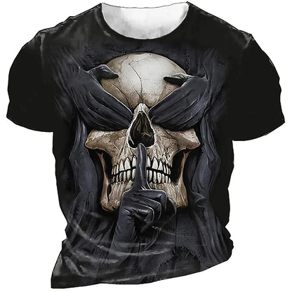 T-Shirt - True Crime - Men's 3D Print Skull Shirts