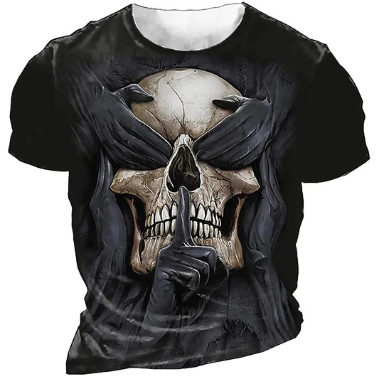 T-Shirt - True Crime - Men's 3D Print Skull Shirts