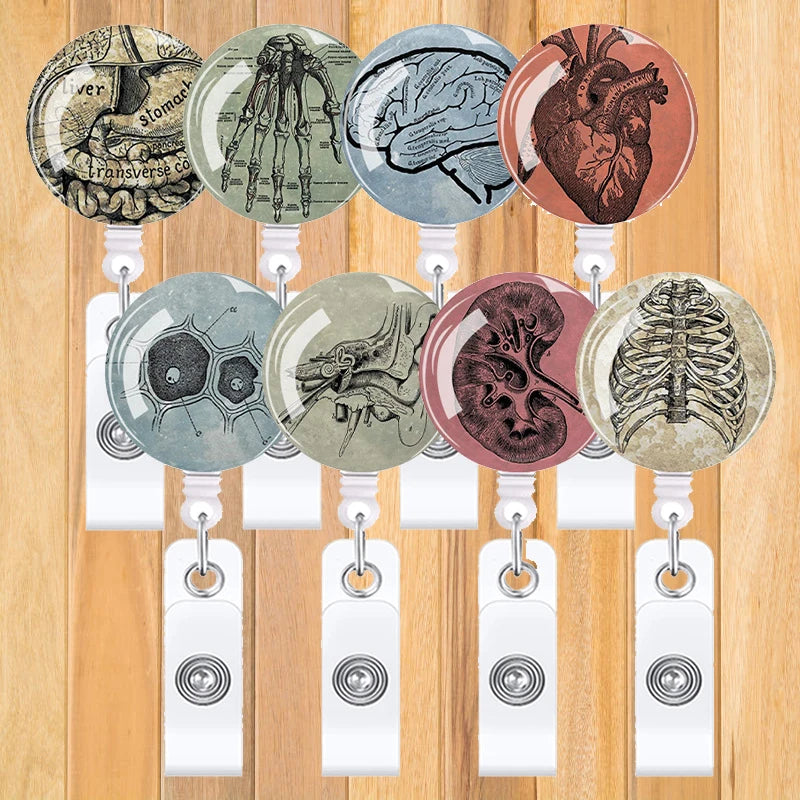 Badge Holders - True Crime - Forensic- Retractable Badge Holder Reel with Human Organs