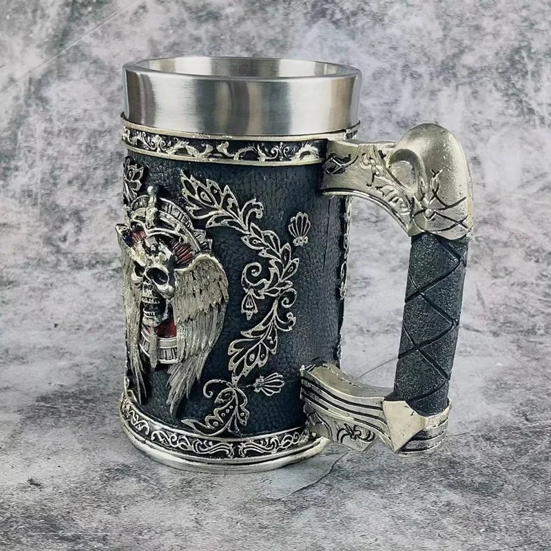 Mug - Medieval Angel of Death - Beer Mug - Stein - Viking Style