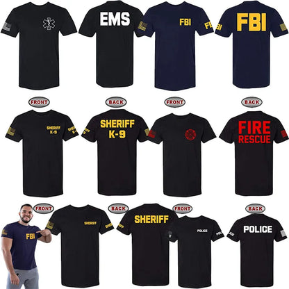 T-Shirt - Professional First Responder Shirts - Police - FBI - EMS - Fire Rescue - Sheriff - K-9