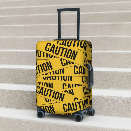 Luggage Cover - True Crime - Forensic - Crime Scene - Caution Tape Pattern Suitcase Cover