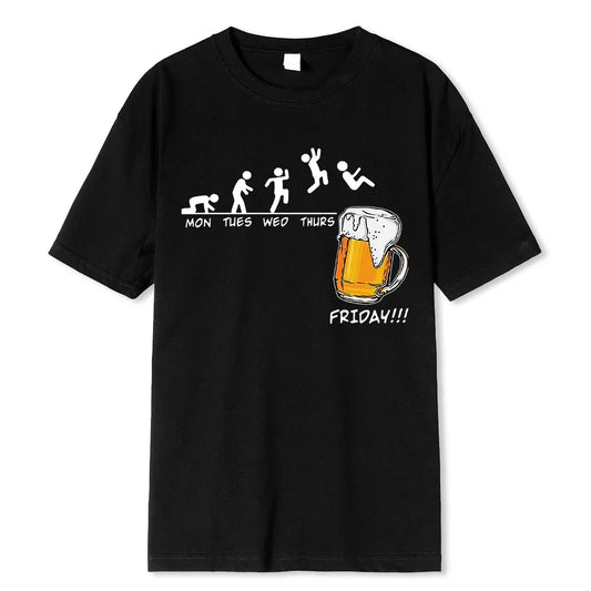 T-Shirt - Funny - Sarcastic - Work - Office - Friday Beer Print Shirts
