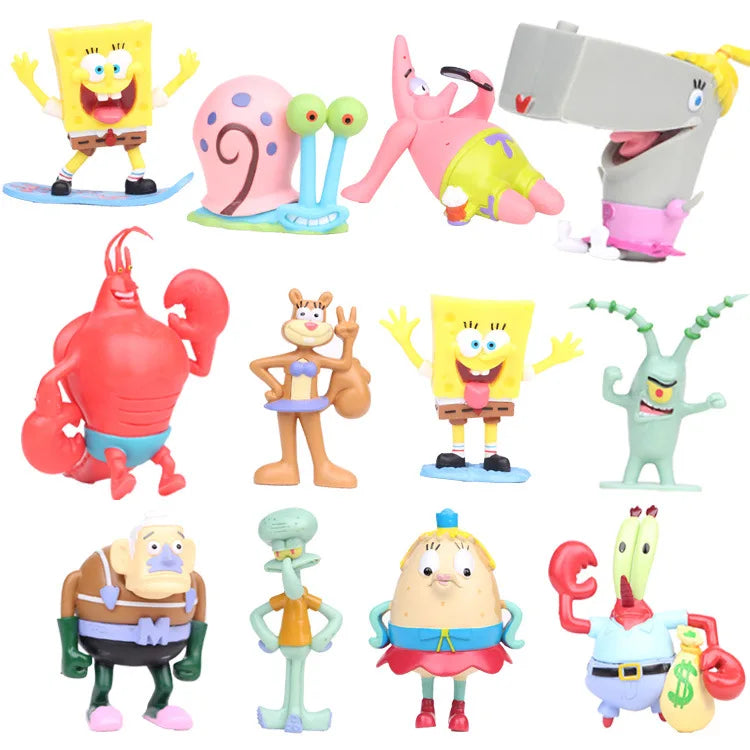 Figurine - SpongeBob - 12 piece Collection of SpongeBob & Friends