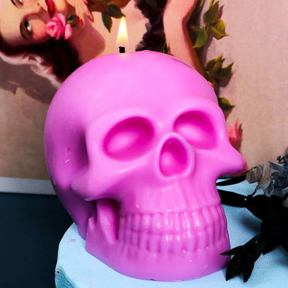 Candle Mold - Horror - Forensic - 3D Skull Candle Silicone Mold