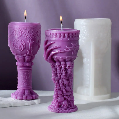 Candle Molds - Horror - Skull - 3D Skeleton Hand Goblet Silicone Candle Mold