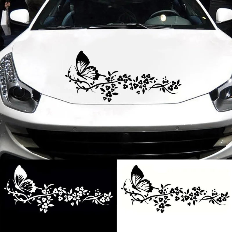 Vehicle Accessories - Fun - Flying Butterfly Flower Car Decals