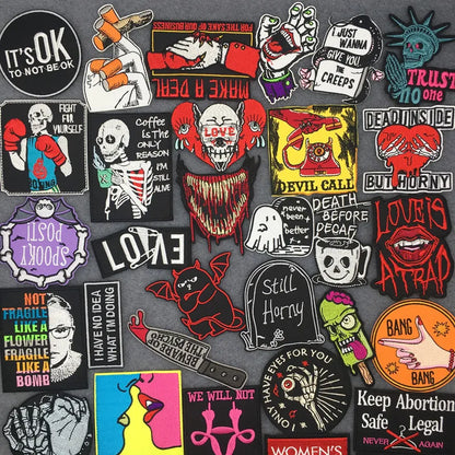 Patch - Horror - Skeleton - Sarcastic - True Crime - DIY Iron On Patches