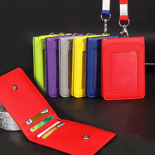 Scene Supplies - Foldable Card Holder Badge ID Holder with Lanyard