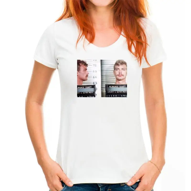 ¿Camiseta-Jeffrey Dahmer camiseta asesino en serie camiseta? Camiseta de moda con estampado informal