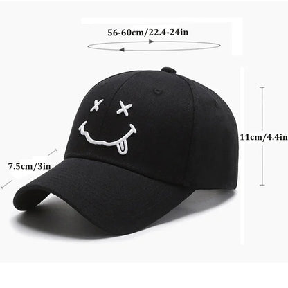 Hat - Sarcastic - Funny - Dead Smiley Face Hat