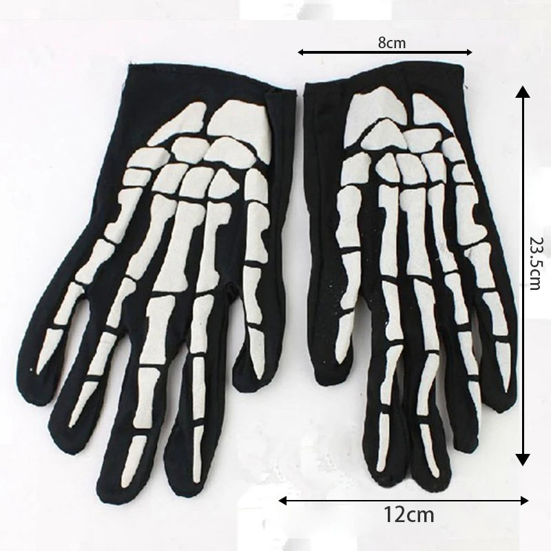 Gloves - Halloween - 1 Pair Adult Skeleton Hand Gloves
