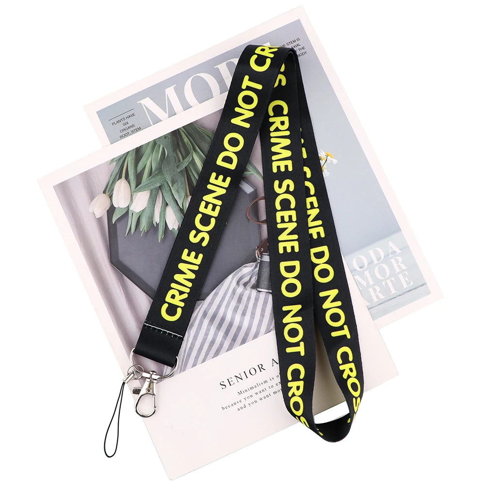 Keychain - True Crime - Forensic - Crime Scene Do Not Cross Keychains - Phone Accessories - Straps for Mobile Phones