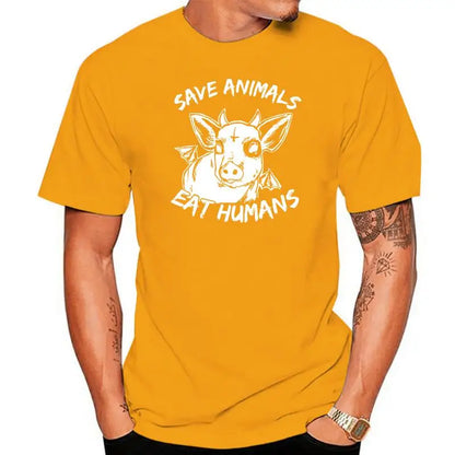 T-Shirt - Sarcastic - Dark Humor - Animal Lover - Save Animals Eat Humans