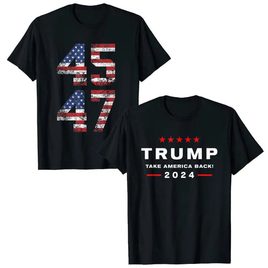 Pro-Trump - T-Shirt - 45 47 Donald Trump 2024 Take America Back Shirt