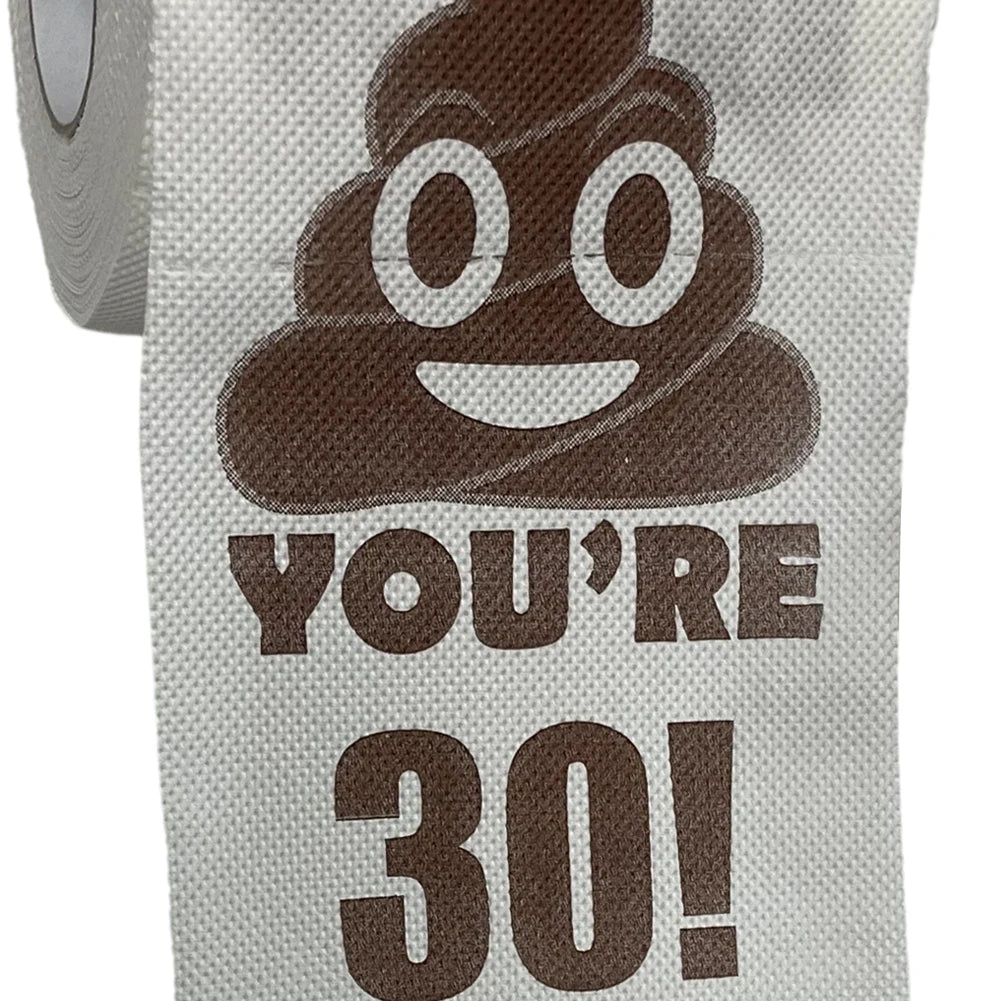 Gag Gift - Funny - Potty Humor - Poop Emoji Printed Toilet Paper