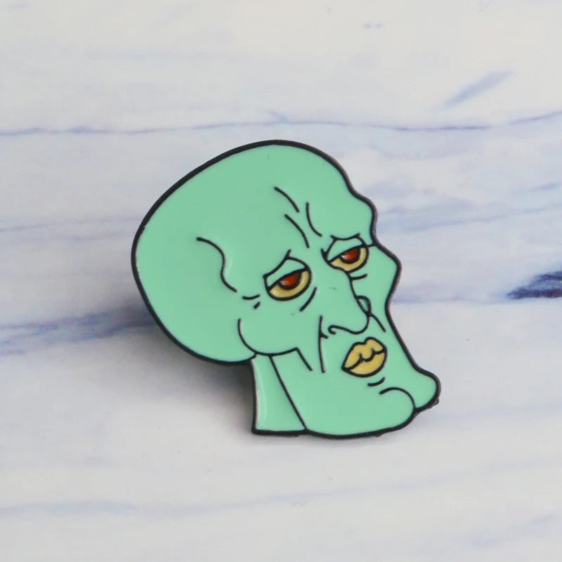 Enamel Pin - SpongeBob - Squid Handsome Face Pin