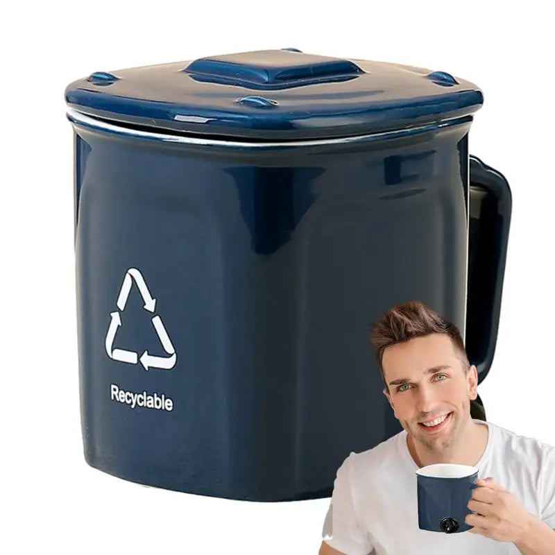 Mug - Novelty Coffee Mug Garbage Can Design - Funny - Sarcastic