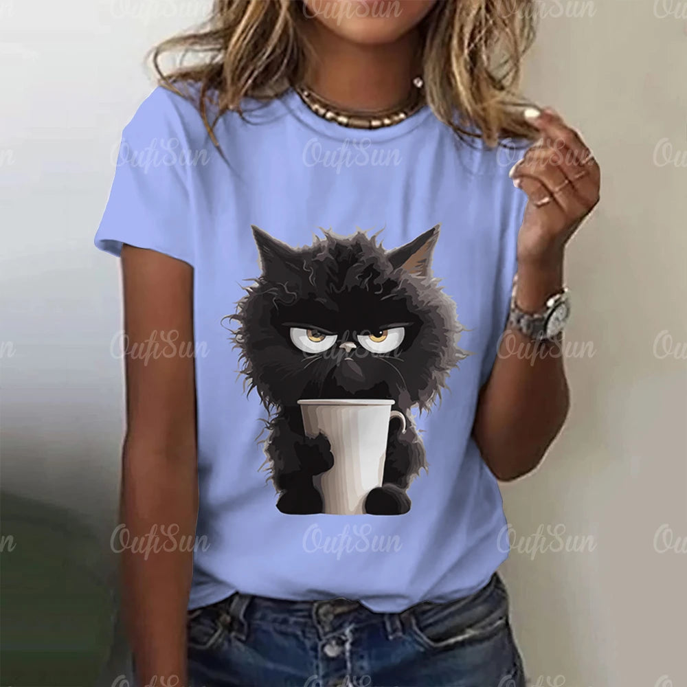 T-Shirt - Sarcastic - Funny - 3D Cat Print Shirts