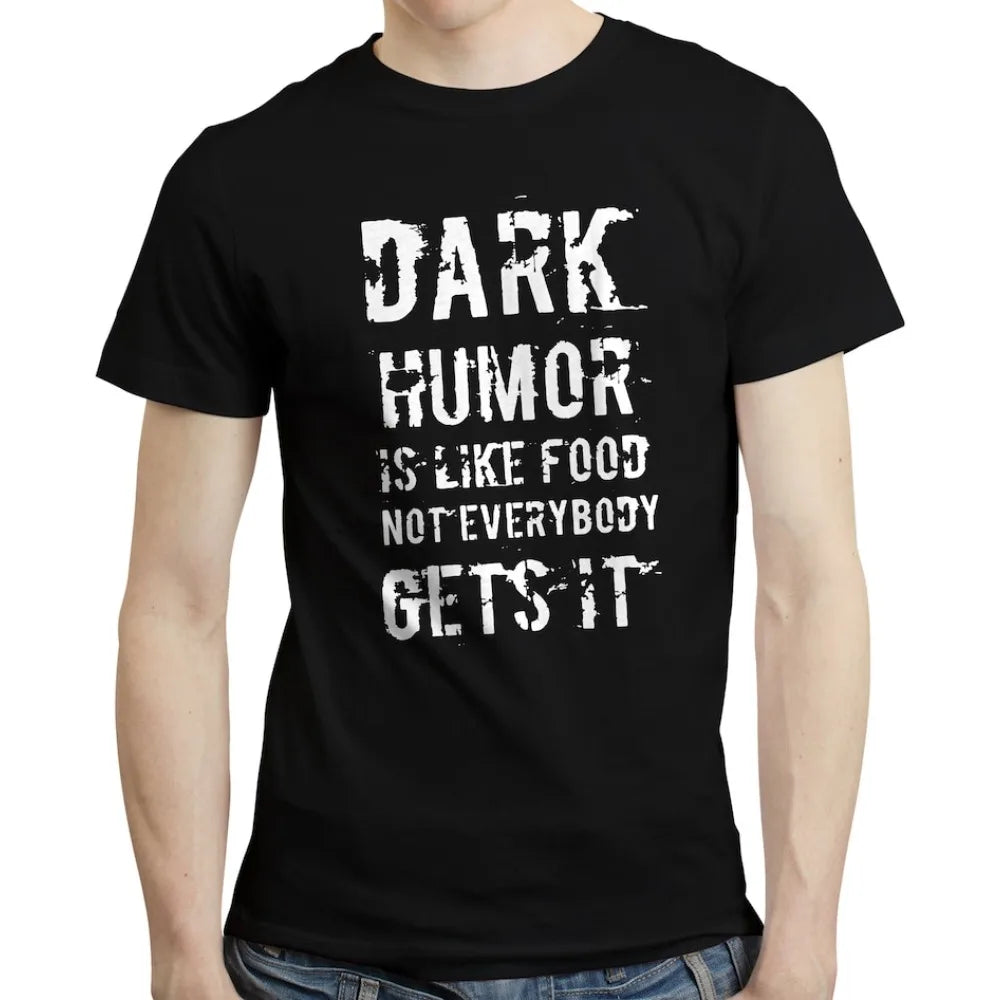 Camiseta-Camiseta divertida Retro de algodón para hombre, camiseta de humor oscuro es como la comida, divertida camiseta sarcástica con cita gruñona, broma oscura